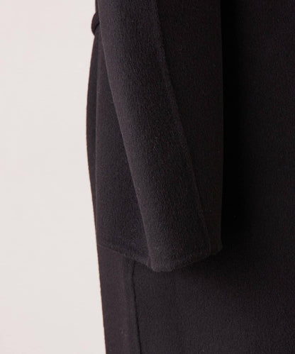 《RRACE》披肩領長款大衣