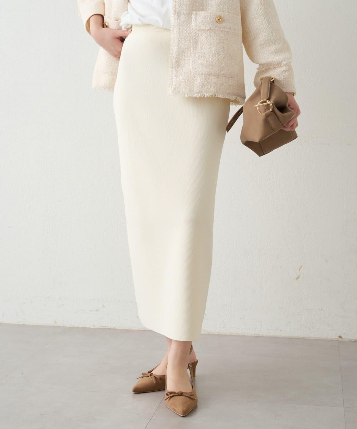 順滑針織修身半身裙