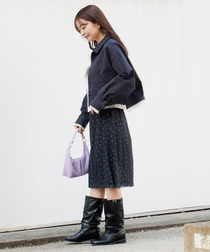 拼接透視半身裙