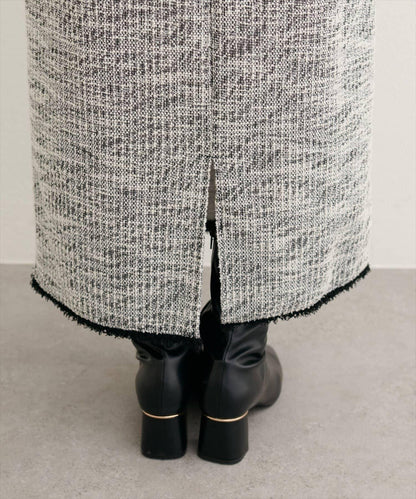 【natural couture】彈力粗花呢修身半身裙