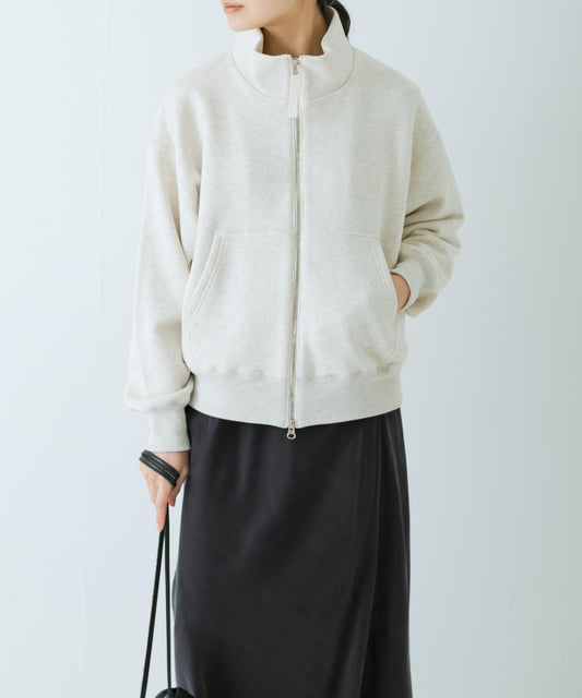 棉質立領拉鍊衛衣