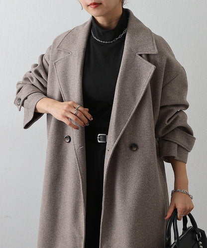 莫薩輕質雙面長款大衣