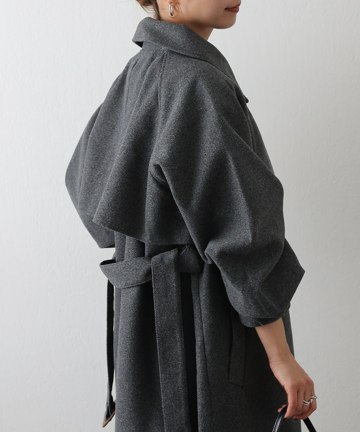 2WAY翻領單排扣長款大衣