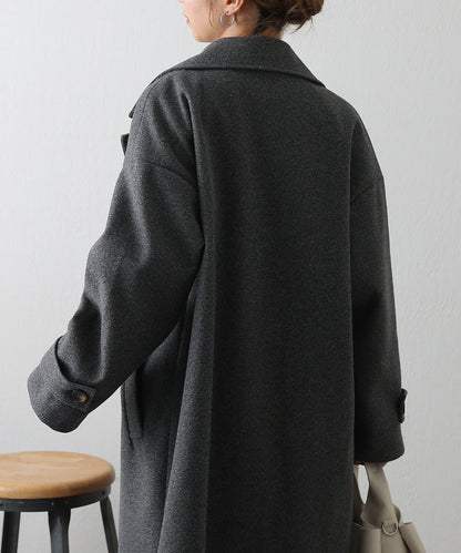 莫薩輕質雙面長款大衣