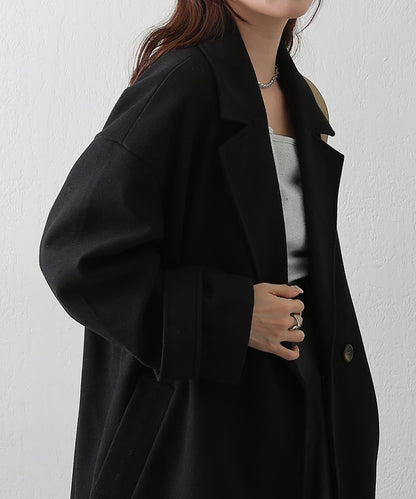 莫薩輕質雙面長款大衣