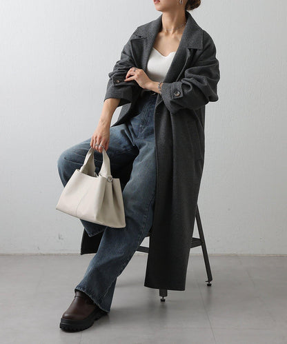 莫薩輕質雙面長款大衣