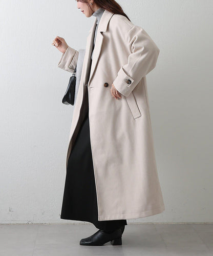 莫薩輕質雙面長款大衣
