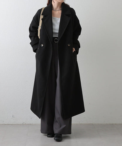 莫薩輕質雙面長款大衣