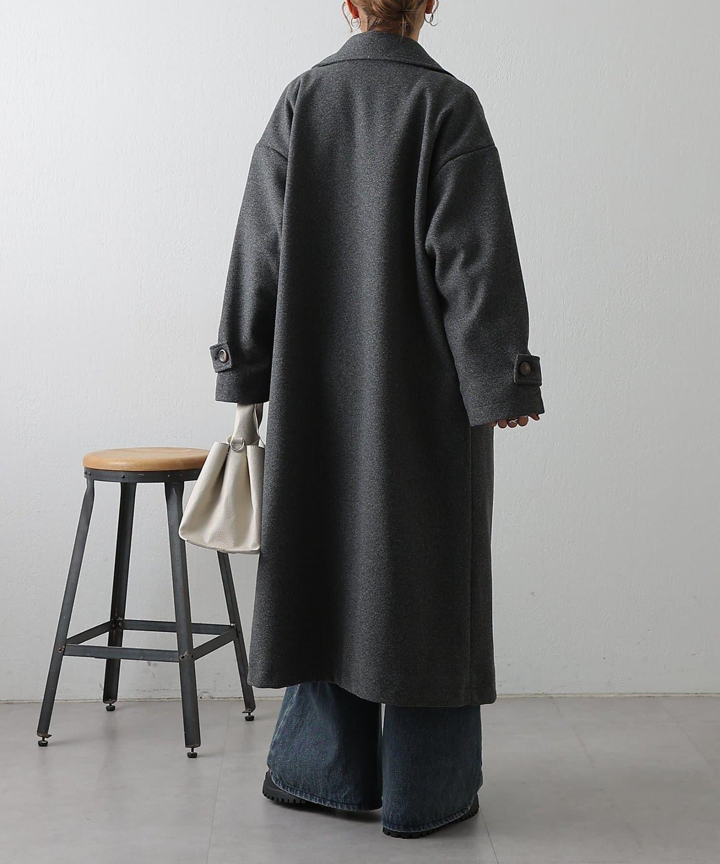 莫薩輕質雙面長款大衣