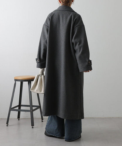 莫薩輕質雙面長款大衣