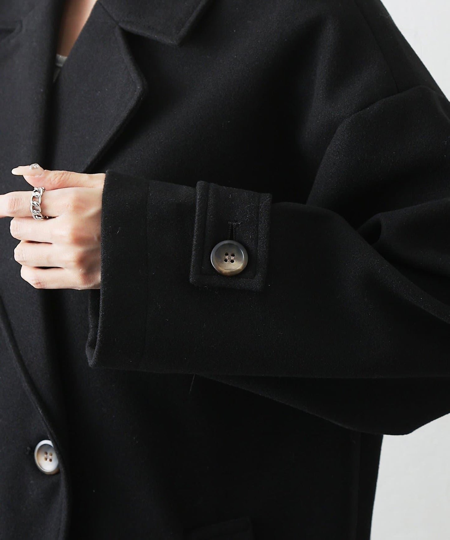 莫薩輕質雙面長款大衣