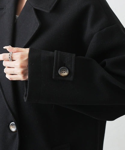 莫薩輕質雙面長款大衣