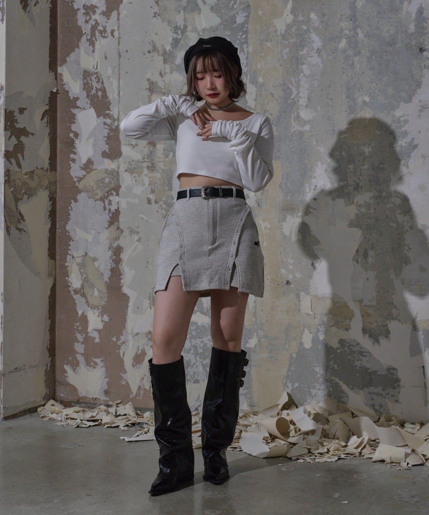 【Mavie..7】帶胸墊內搭長袖T恤