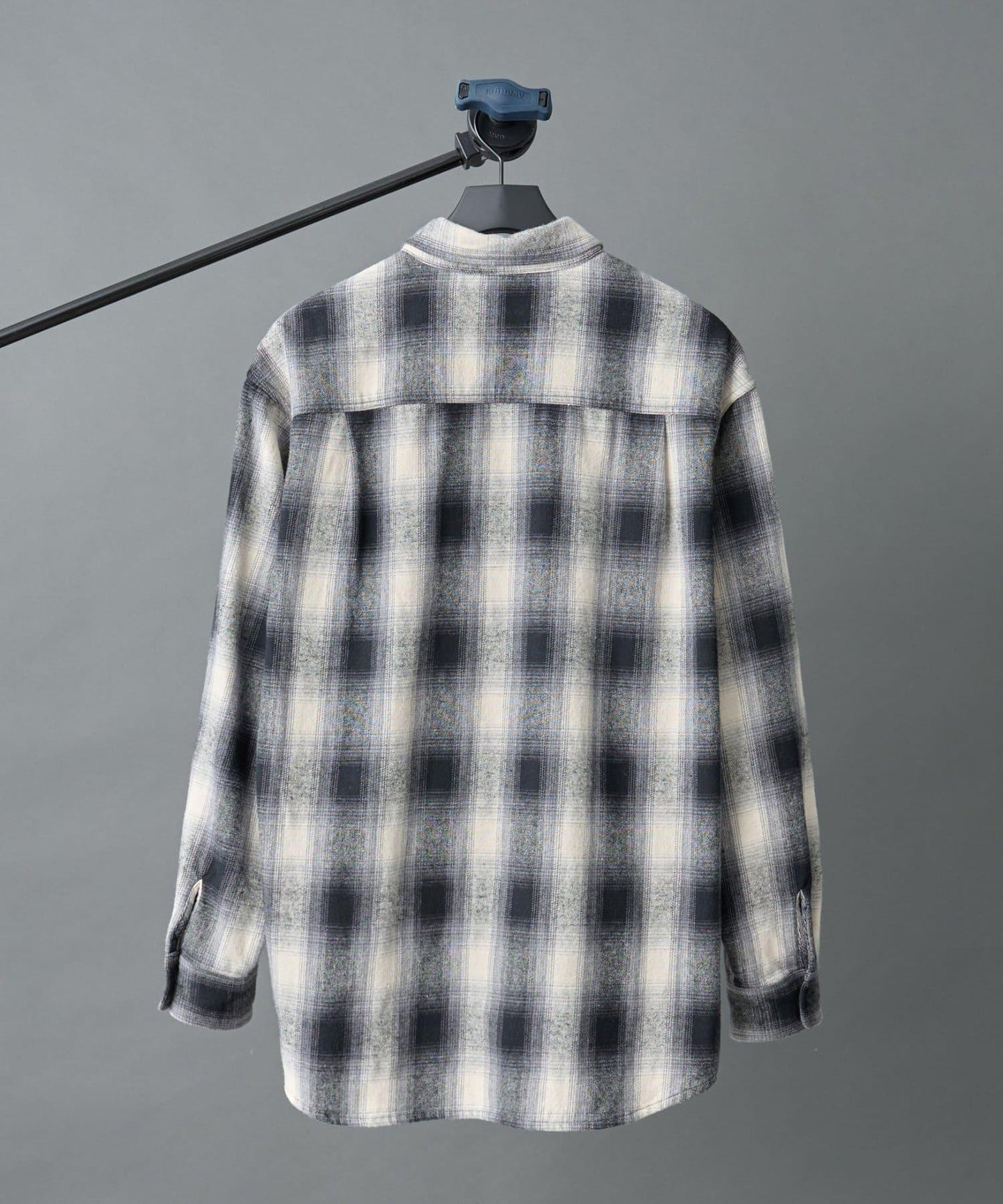 重磅雙口袋格子襯衫