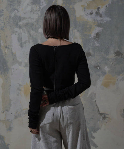 【Mavie..7】帶胸墊內搭長袖T恤