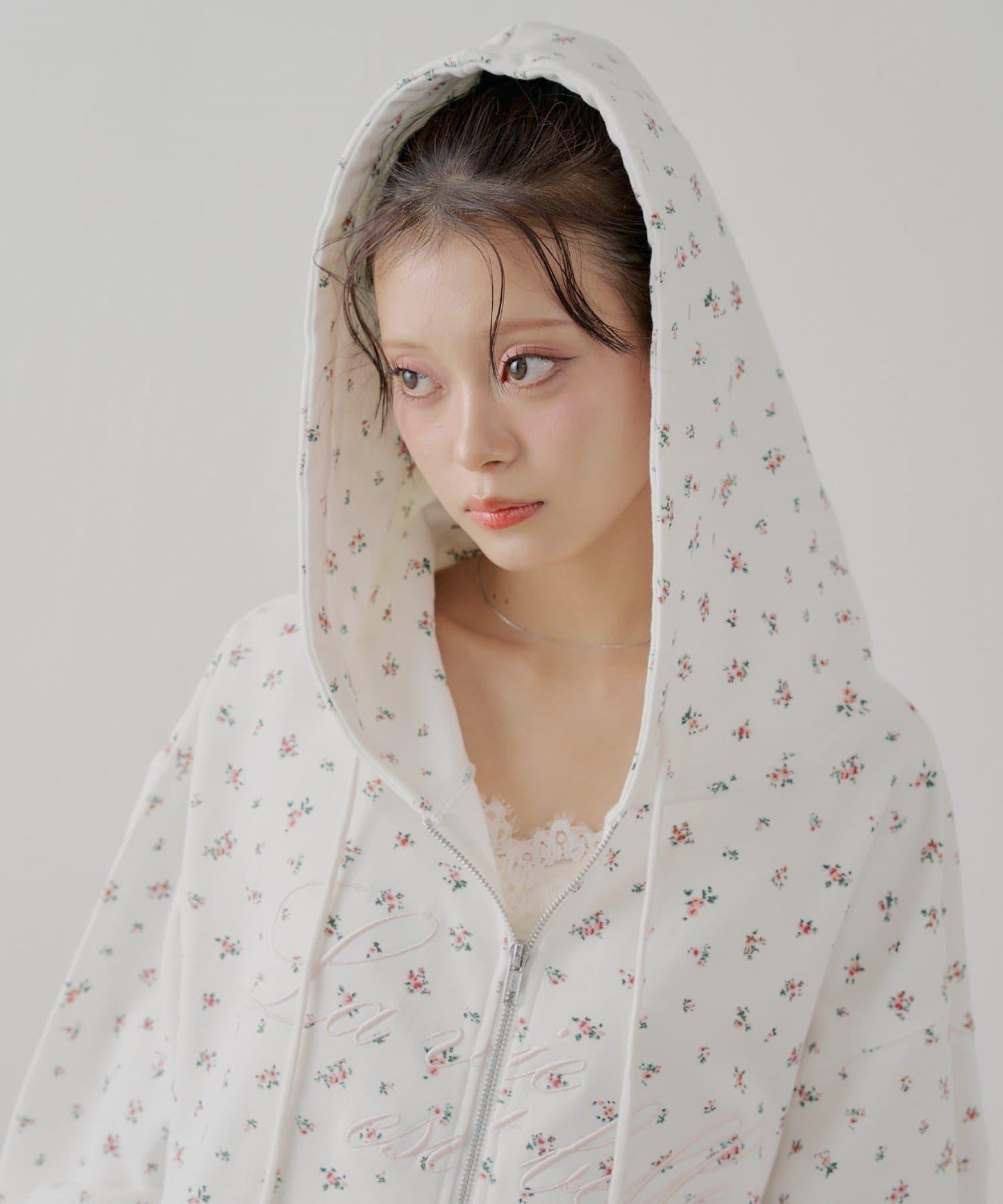 花卉圖案寬鬆衛衣