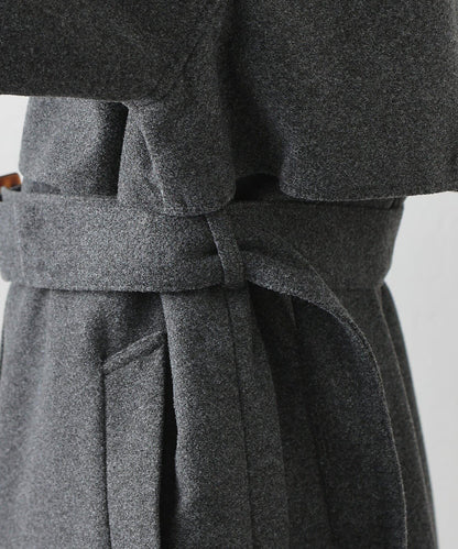 2WAY翻領單排扣長款大衣