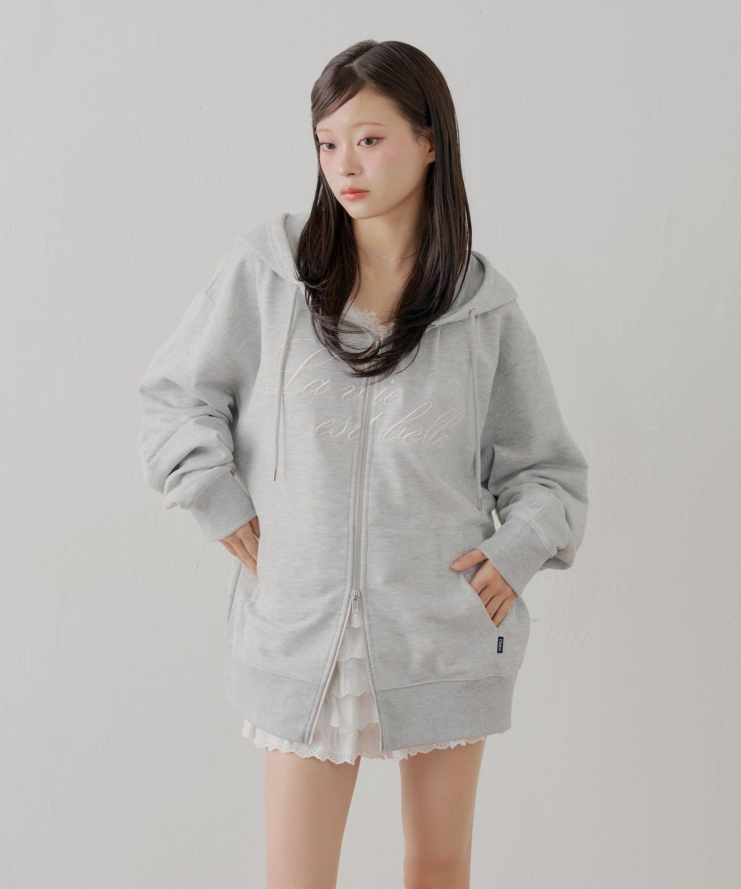 花卉圖案寬鬆衛衣