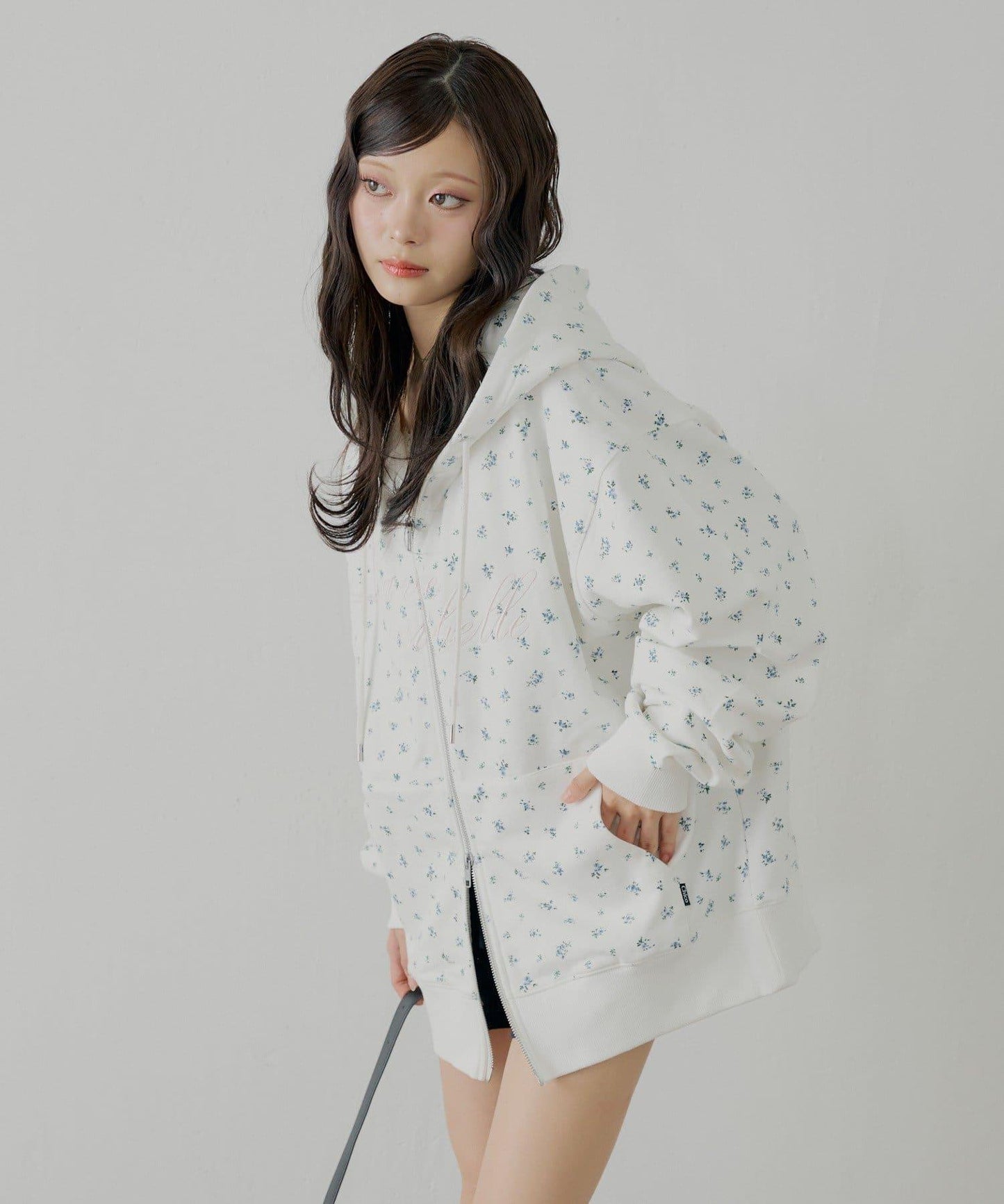 花卉圖案寬鬆衛衣