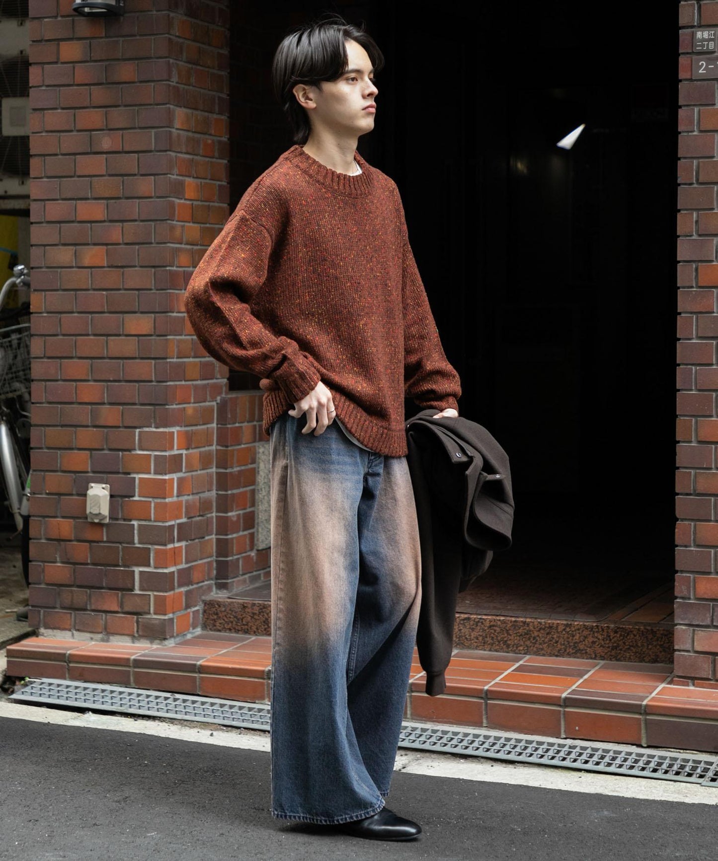 可水洗彩色紗點針織套頭衫