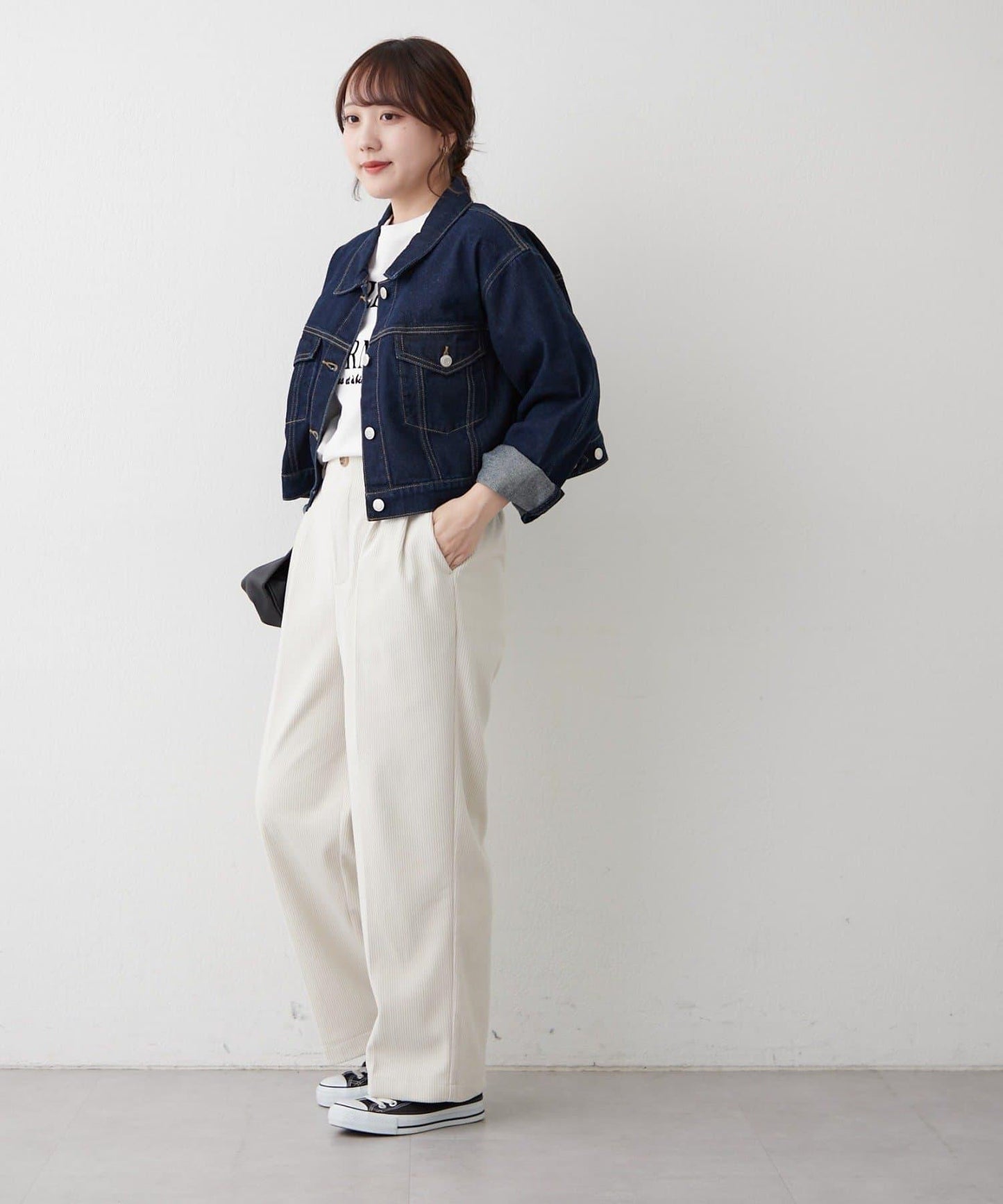 內加絨燈芯絨褶皺長褲