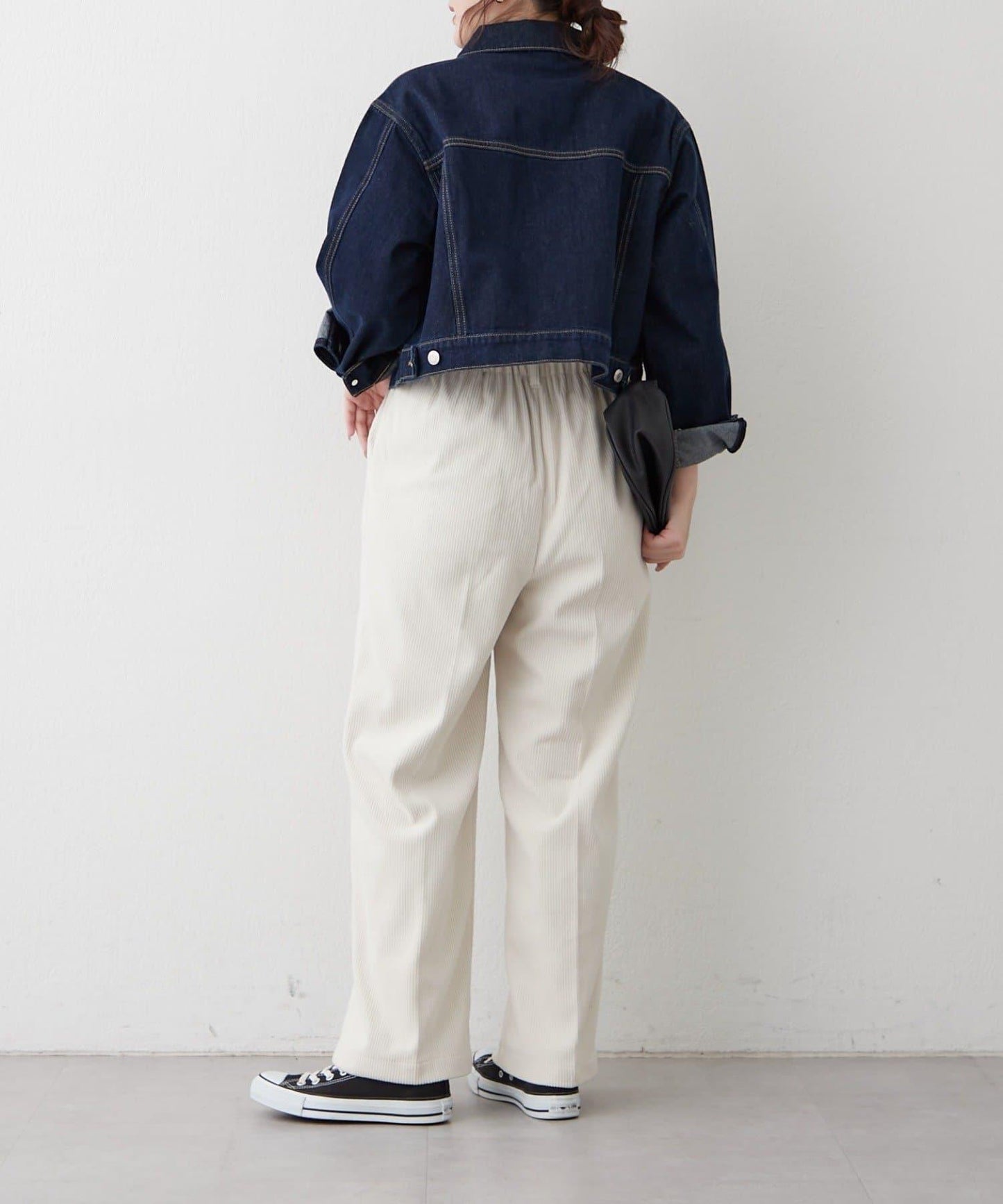 內加絨燈芯絨褶皺長褲