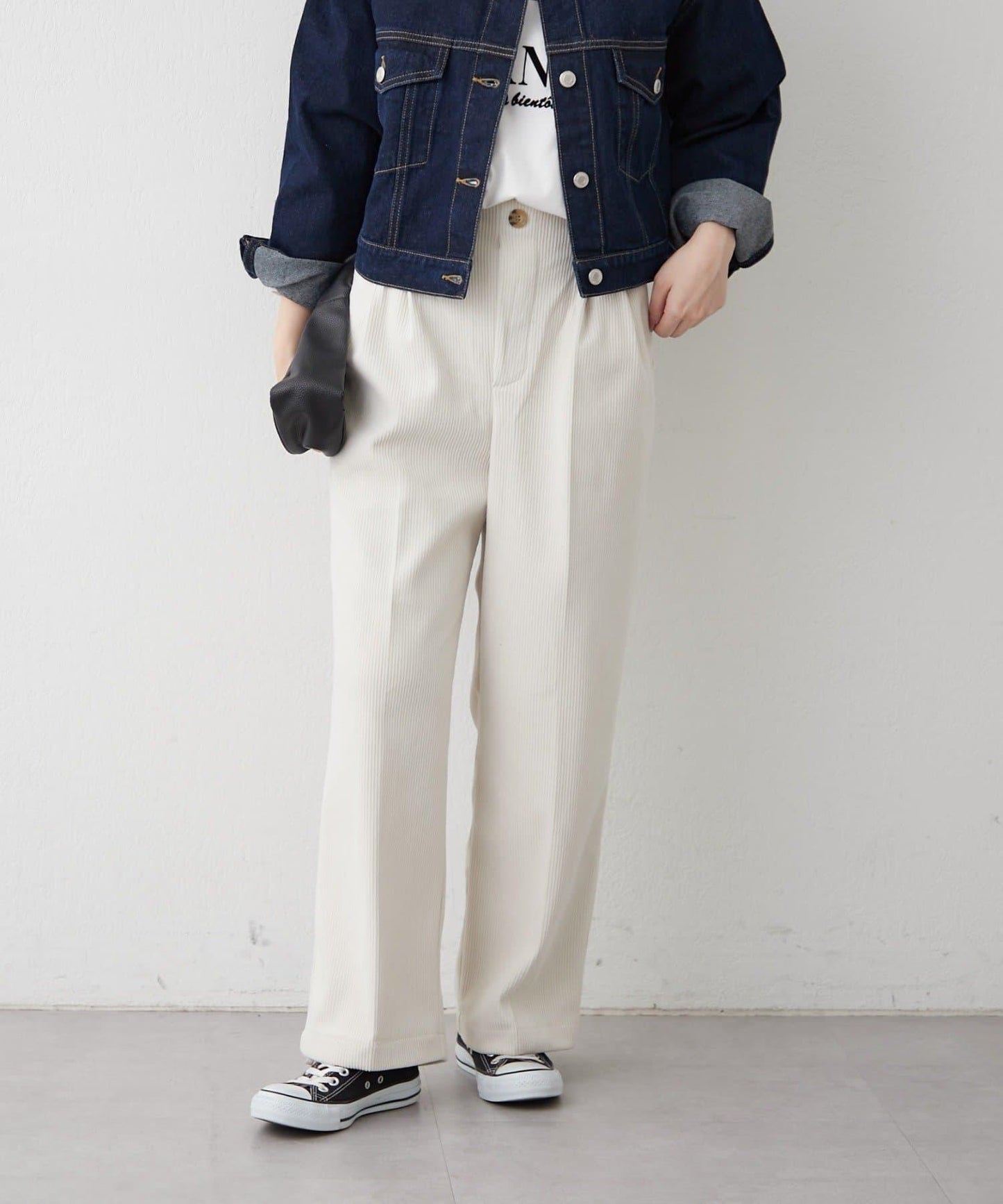 內加絨燈芯絨褶皺長褲