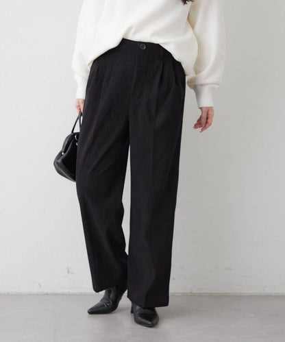 內加絨燈芯絨褶皺長褲