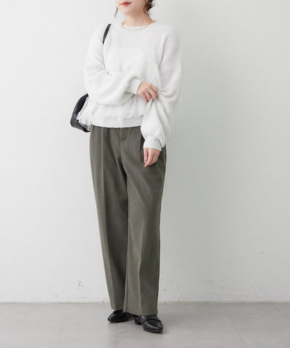 內加絨燈芯絨褶皺長褲