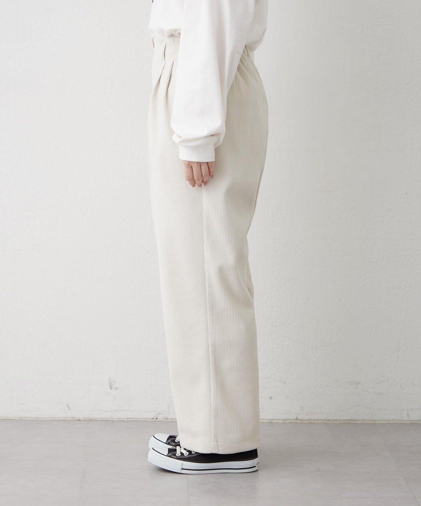 內加絨燈芯絨褶皺長褲