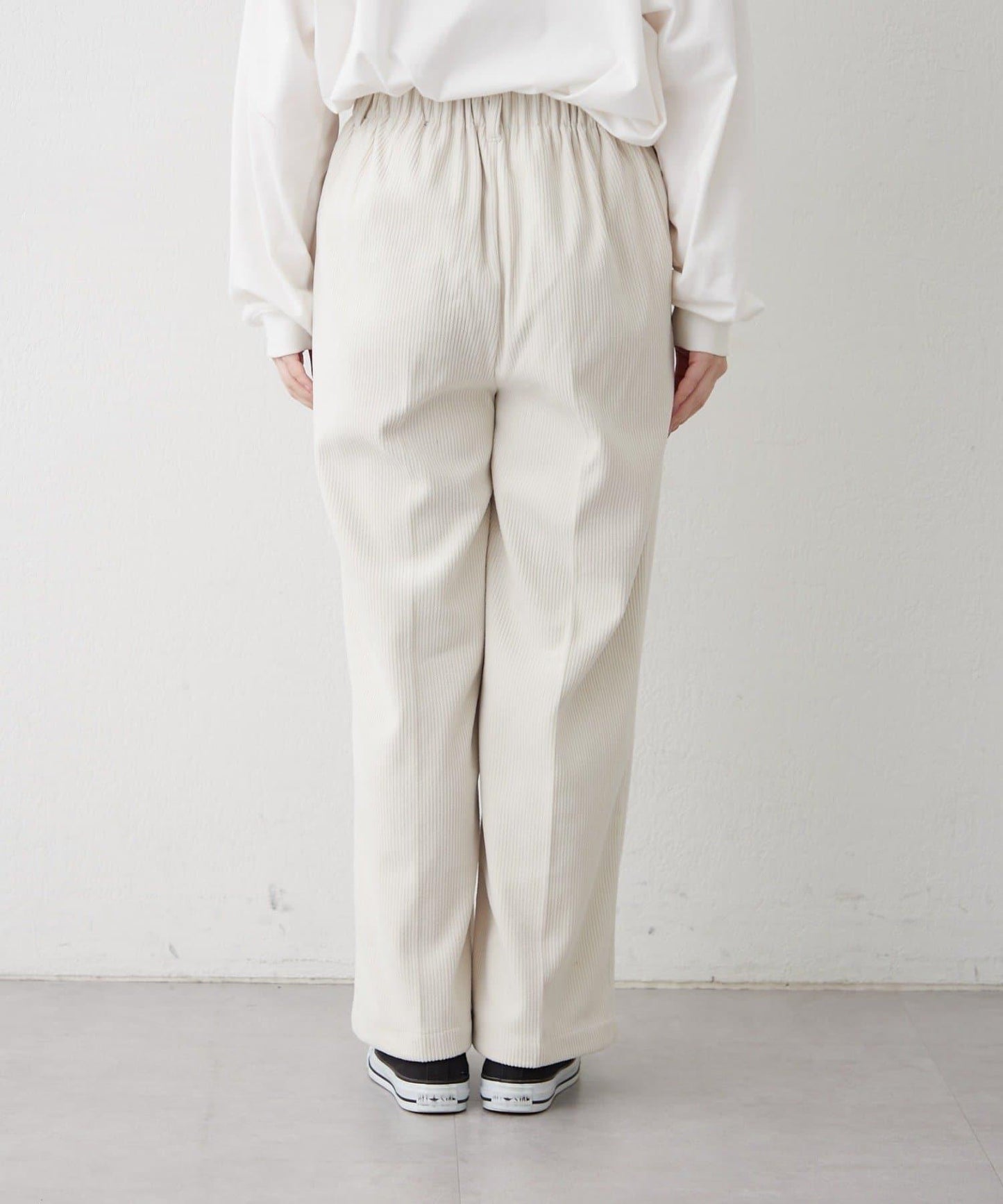 內加絨燈芯絨褶皺長褲