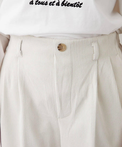 內加絨燈芯絨褶皺長褲