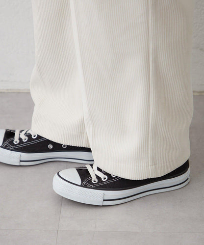 內加絨燈芯絨褶皺長褲