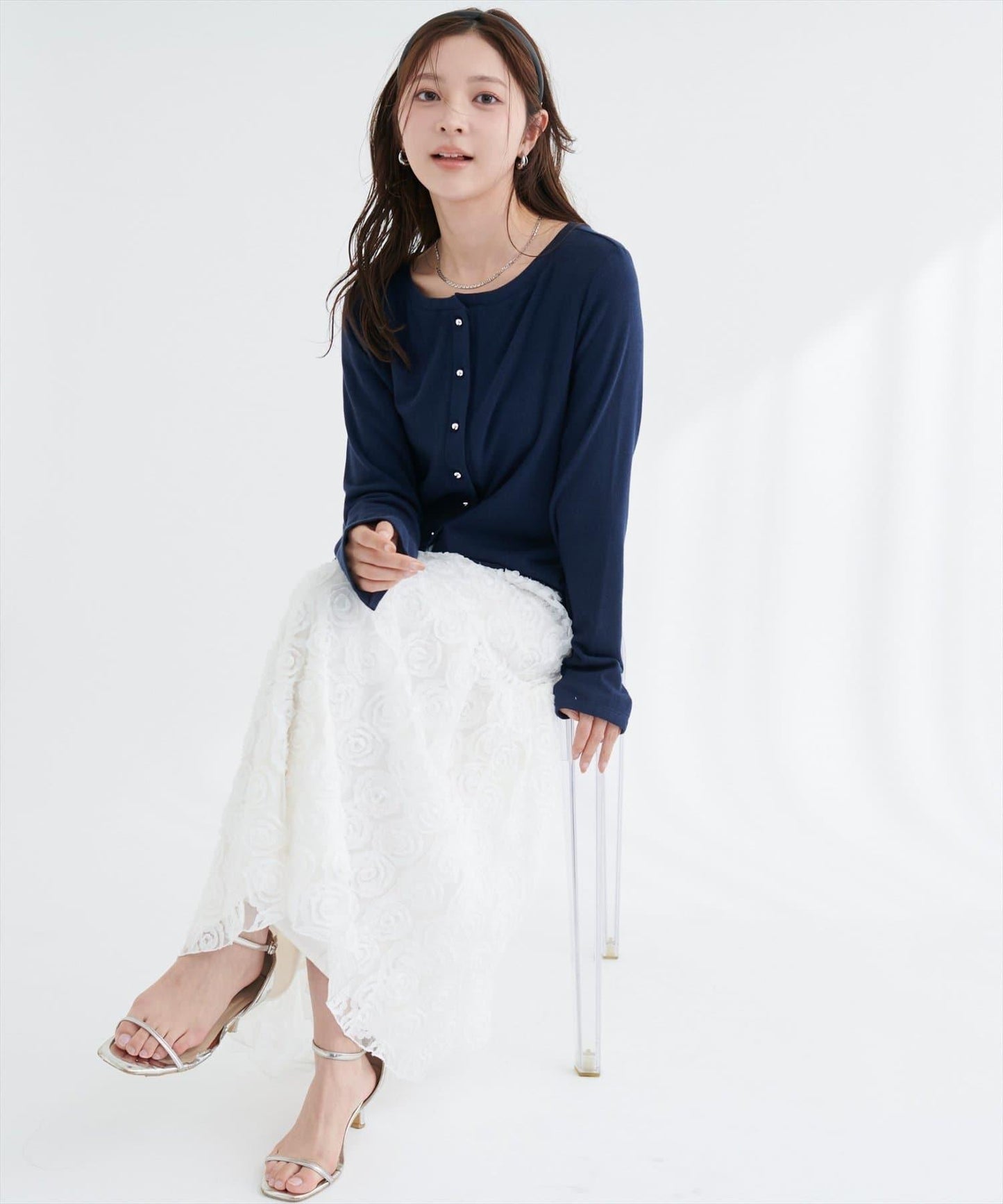 花卉網紗蓬鬆半身裙