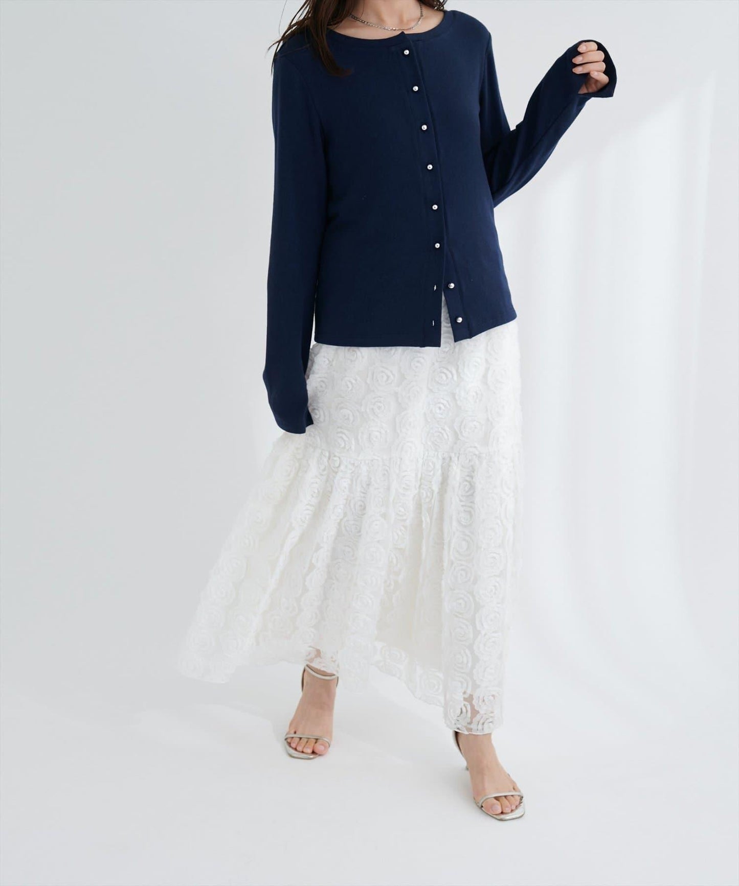 花卉網紗蓬鬆半身裙