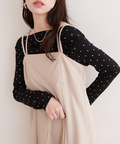 波點圖案垂墜感套頭衫