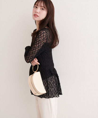 全蕾絲層疊上衣