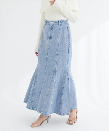 美人魚牛仔半身裙