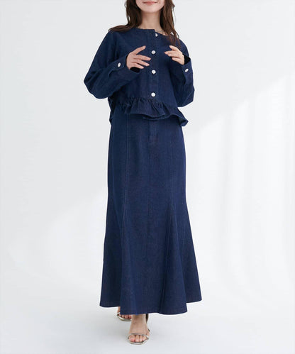 美人魚牛仔半身裙