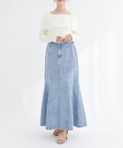 美人魚牛仔半身裙