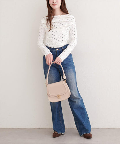 波點圖案垂墜感套頭衫