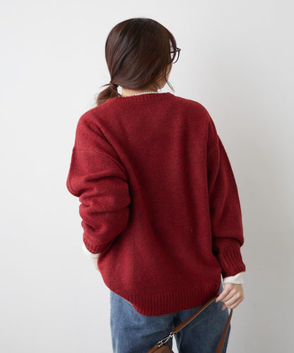 花卉提花針織毛衣