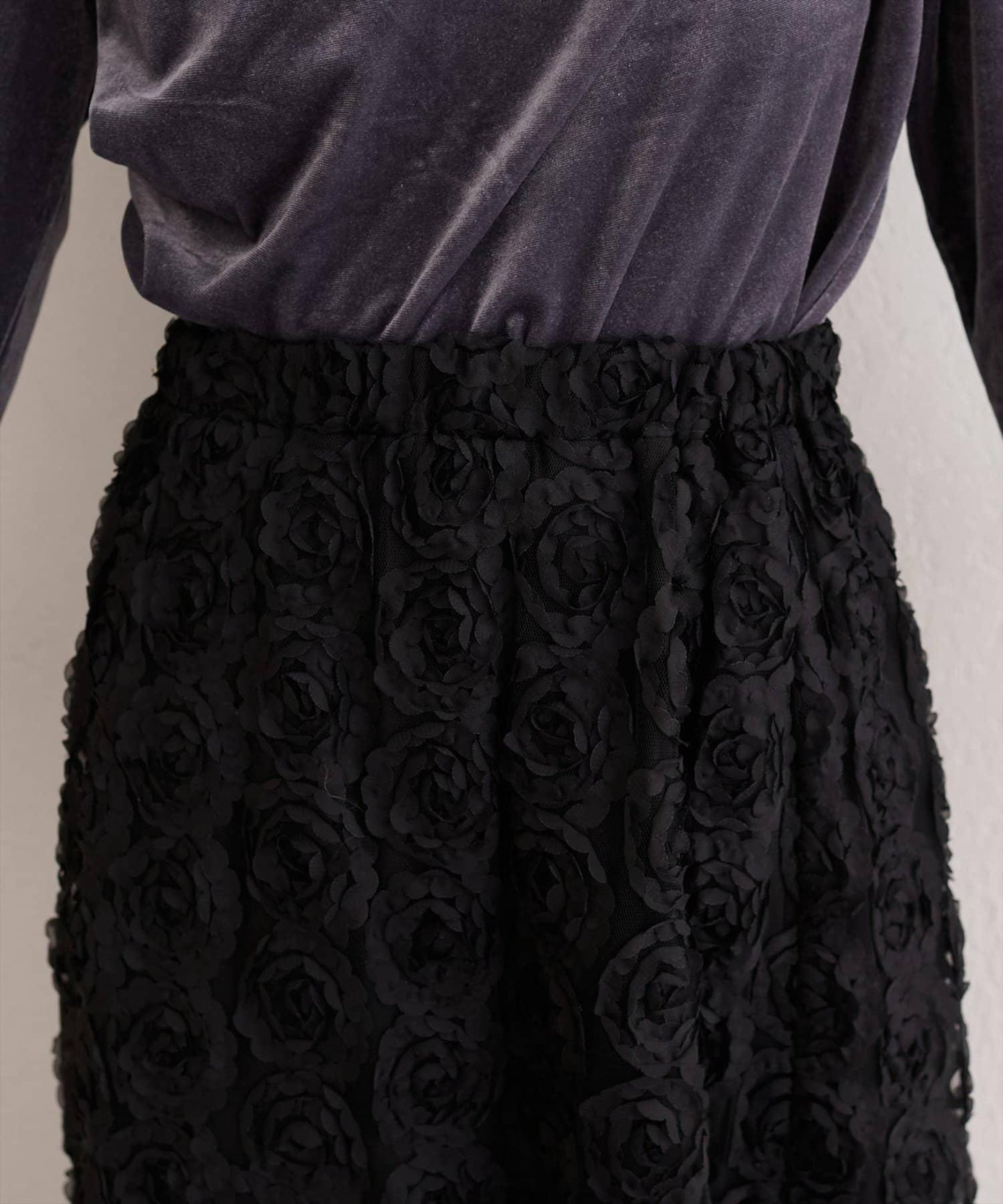 花卉網紗蓬鬆半身裙