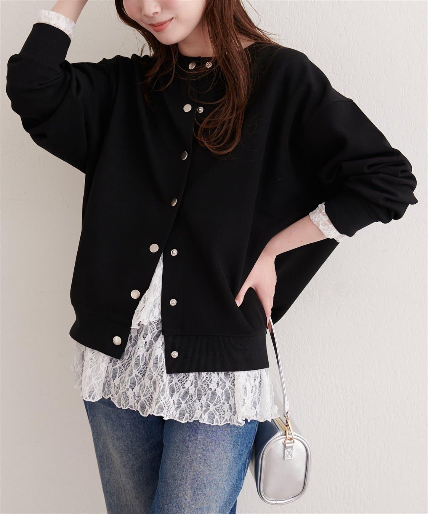 全蕾絲層疊上衣