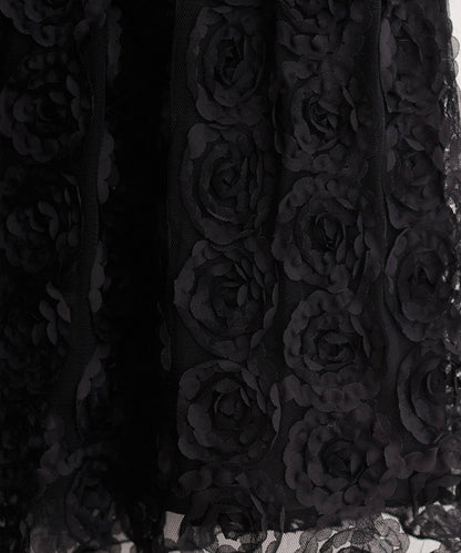 花卉網紗蓬鬆半身裙