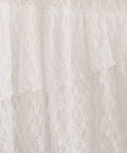 全蕾絲層疊上衣