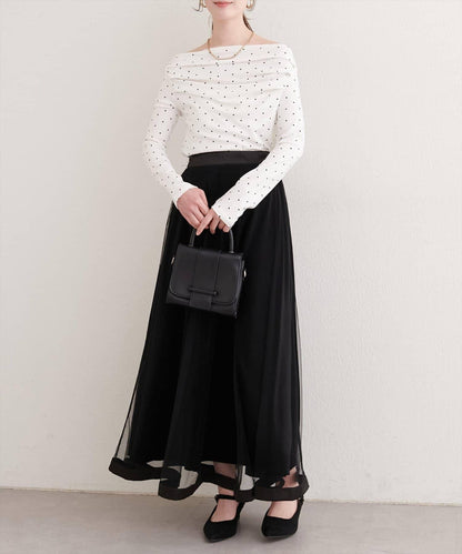 波點圖案垂墜感套頭衫