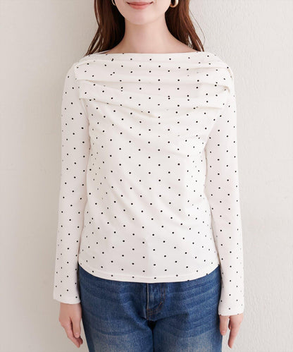 波點圖案垂墜感套頭衫
