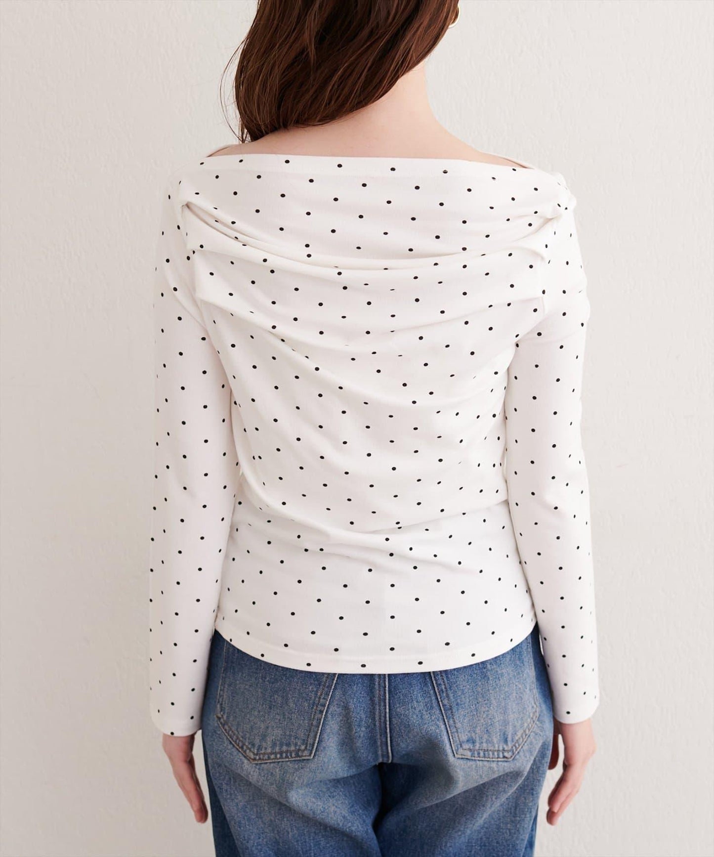 波點圖案垂墜感套頭衫