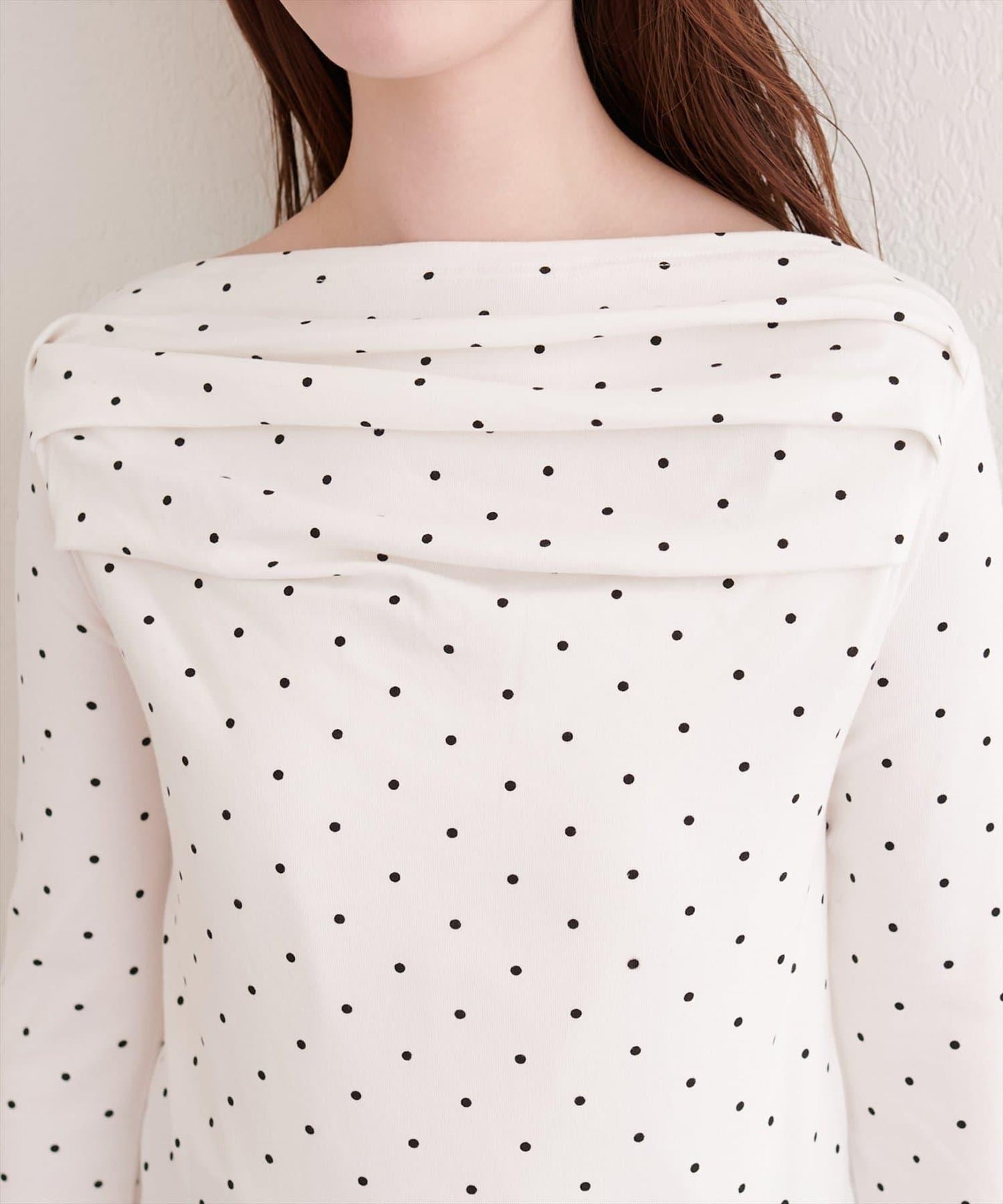 波點圖案垂墜感套頭衫